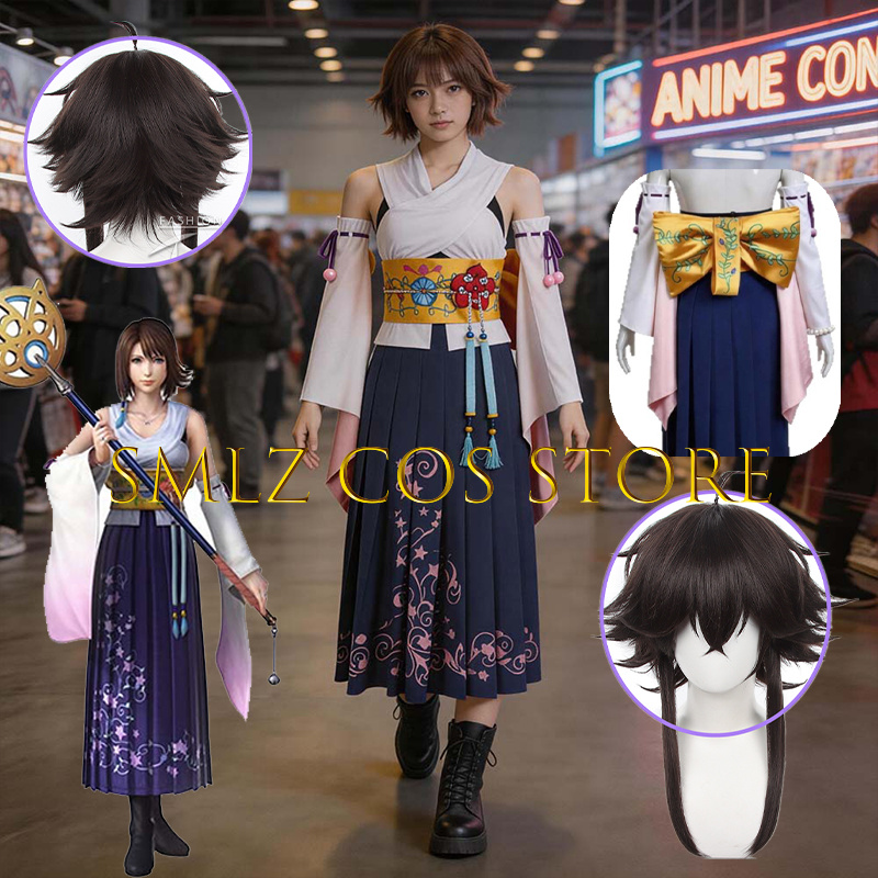 Prop De Cosplay - زي تنكري نسائي Smlz FFX يونا