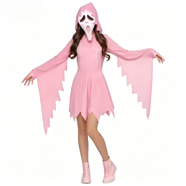 قناع وجه شبح وردي لامع للفتيات - مراجعة Cosplay Floating Prop وسعره