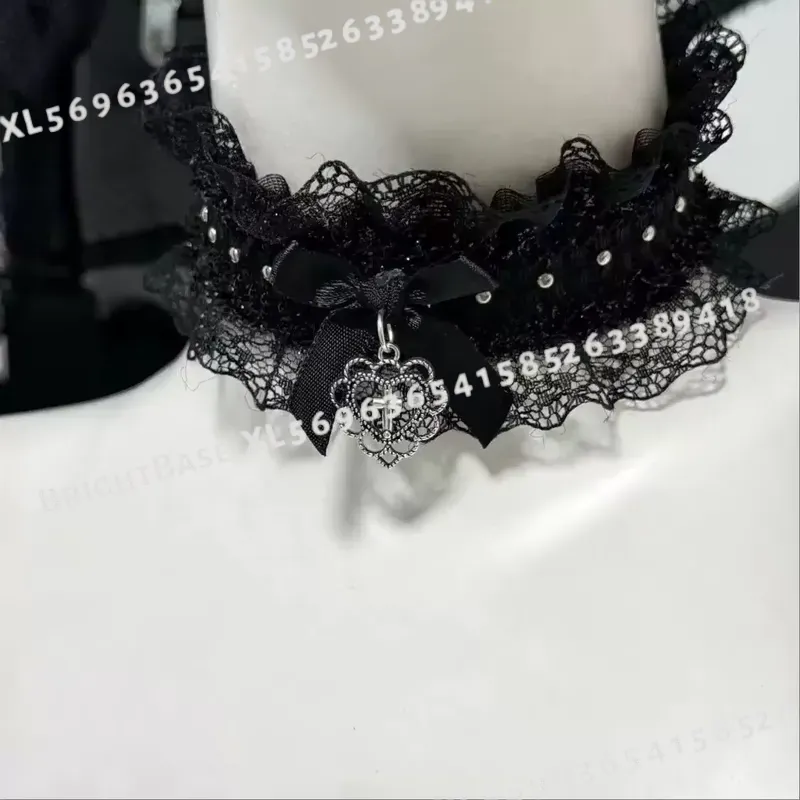 قلادة دانتيل سوداء قوطية مع قل - مراجعة Magnetic Clasp Cosplay وسعره