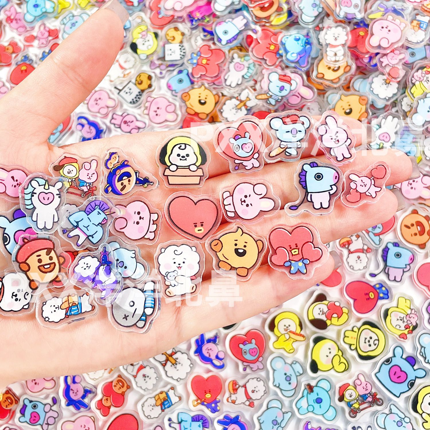 100 قطعة من قطع الأكريليك BT21 - مراجعة Cosplay Prop Diy وسعره